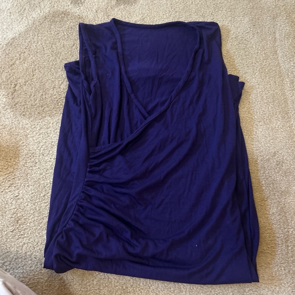 Elegant Navy Blue Sleeveless Top